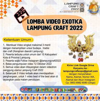 Lampung Craft 2022 Adakan Lomba Video Exotica