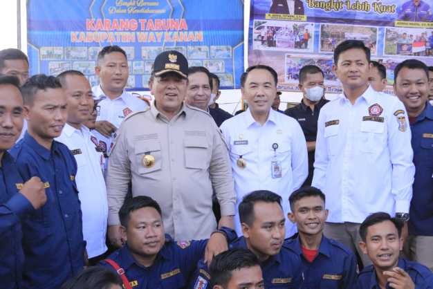 Bupati Adipati Hadiri Peringatan Bulan Bhakti Karang Taruna Ke-62 Tingkat Provinsi Lampung Tahun 2022