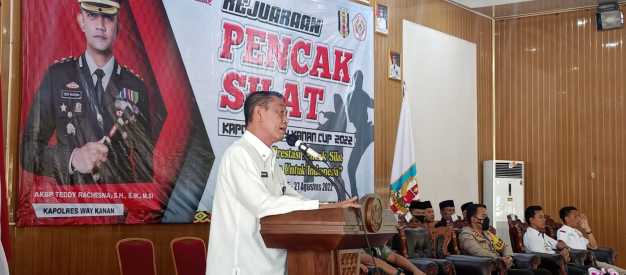 Wabup Ali Rahman Hadiri Pembukaan Kejuaraan Pencak Silat Kapolres Way Kanan Cup 2022