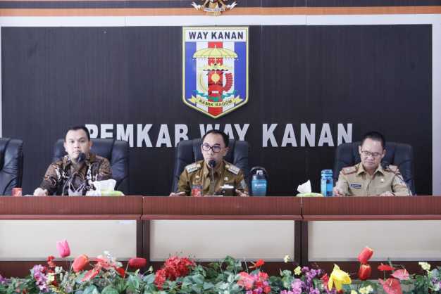 Bupati Adipati Pimpin Rakoor Evaluasi Penegasan Penetapan Batas Kampung Di Wilayah Way Kanan