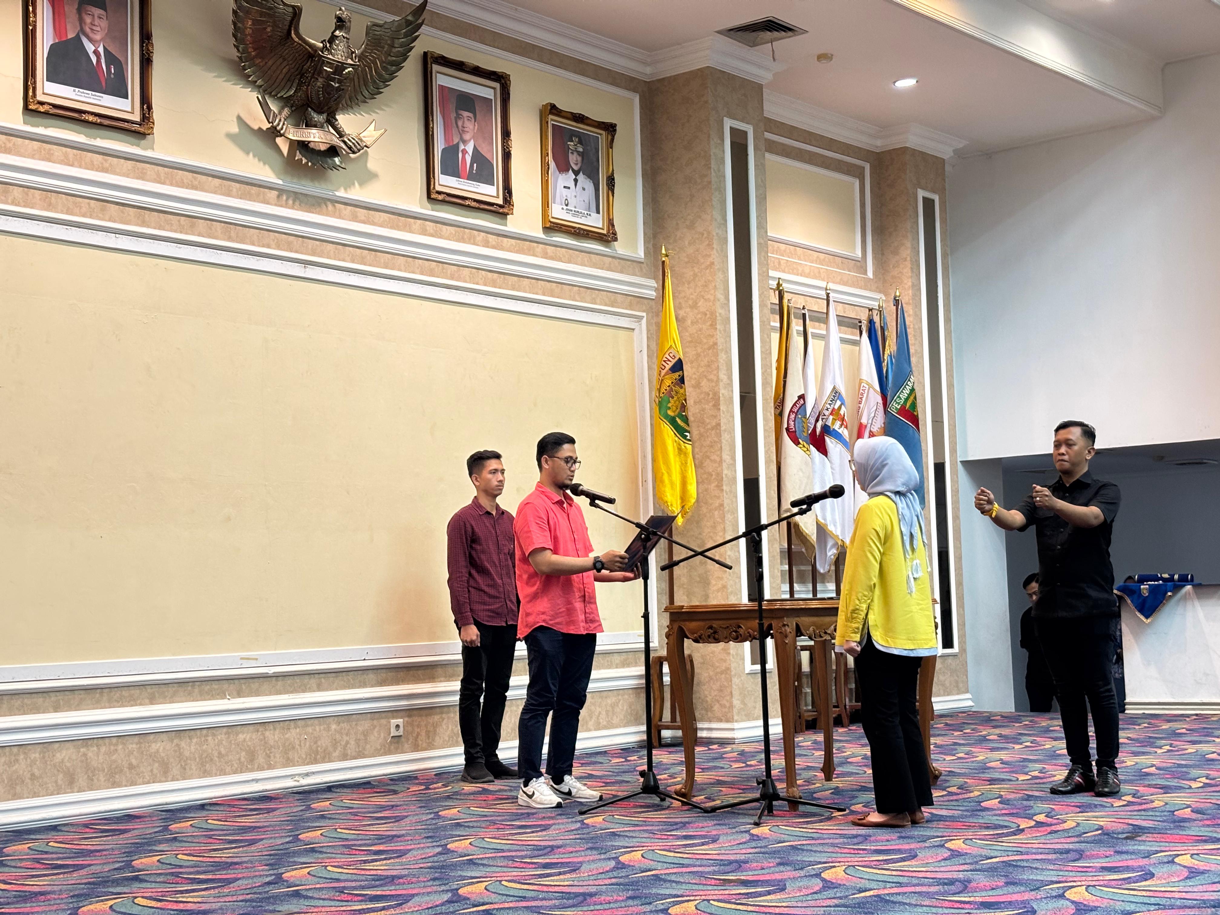 Plt. Bupati Way Kanan Lakukan Gladi Bersih Persiapan Pelantikan Di Kantor Gubernur Lampung